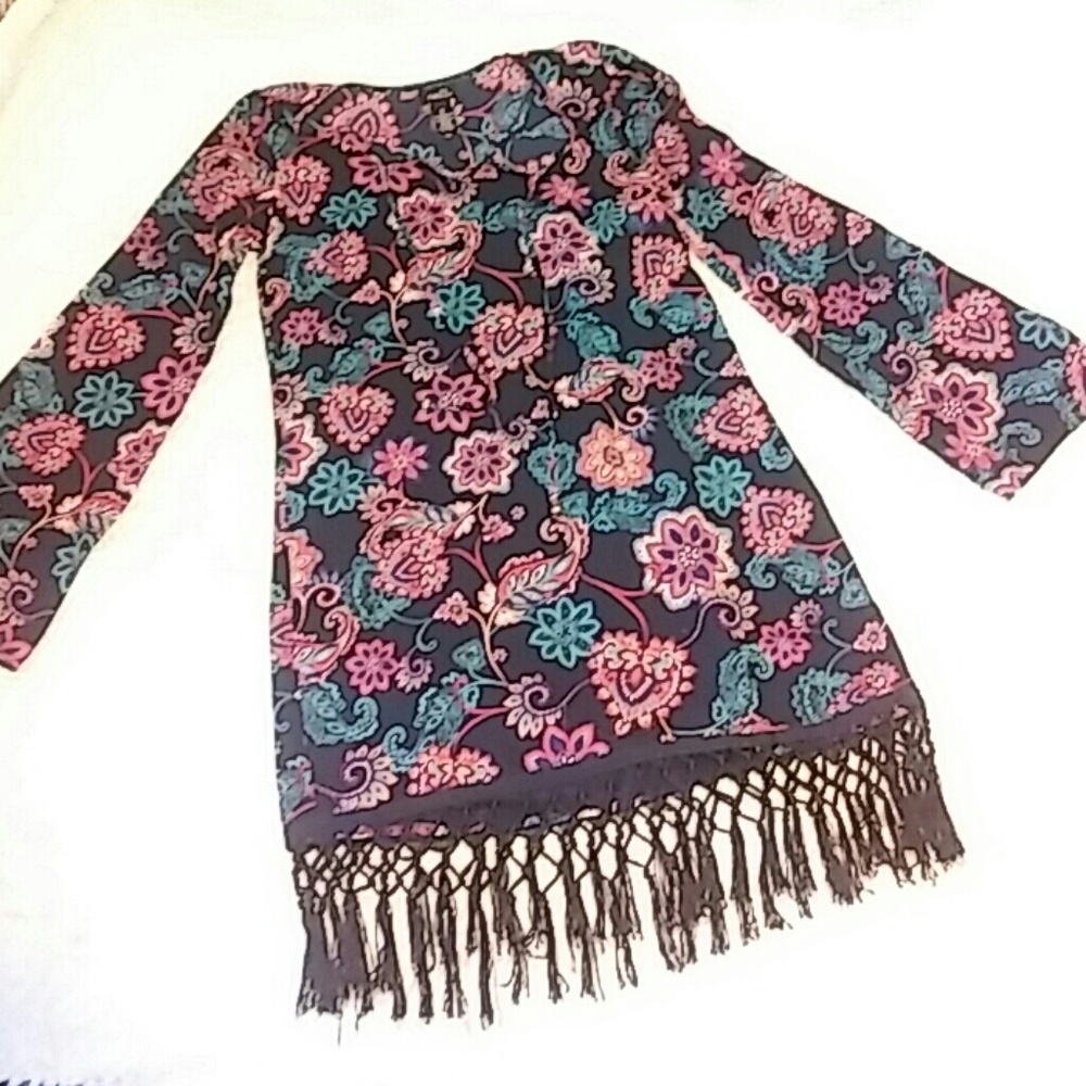 Flower dress with fringe!